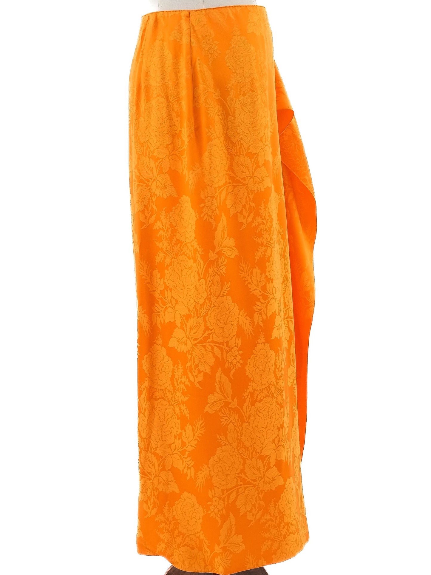 the attico orange floral wrap skirt size m excellent condition