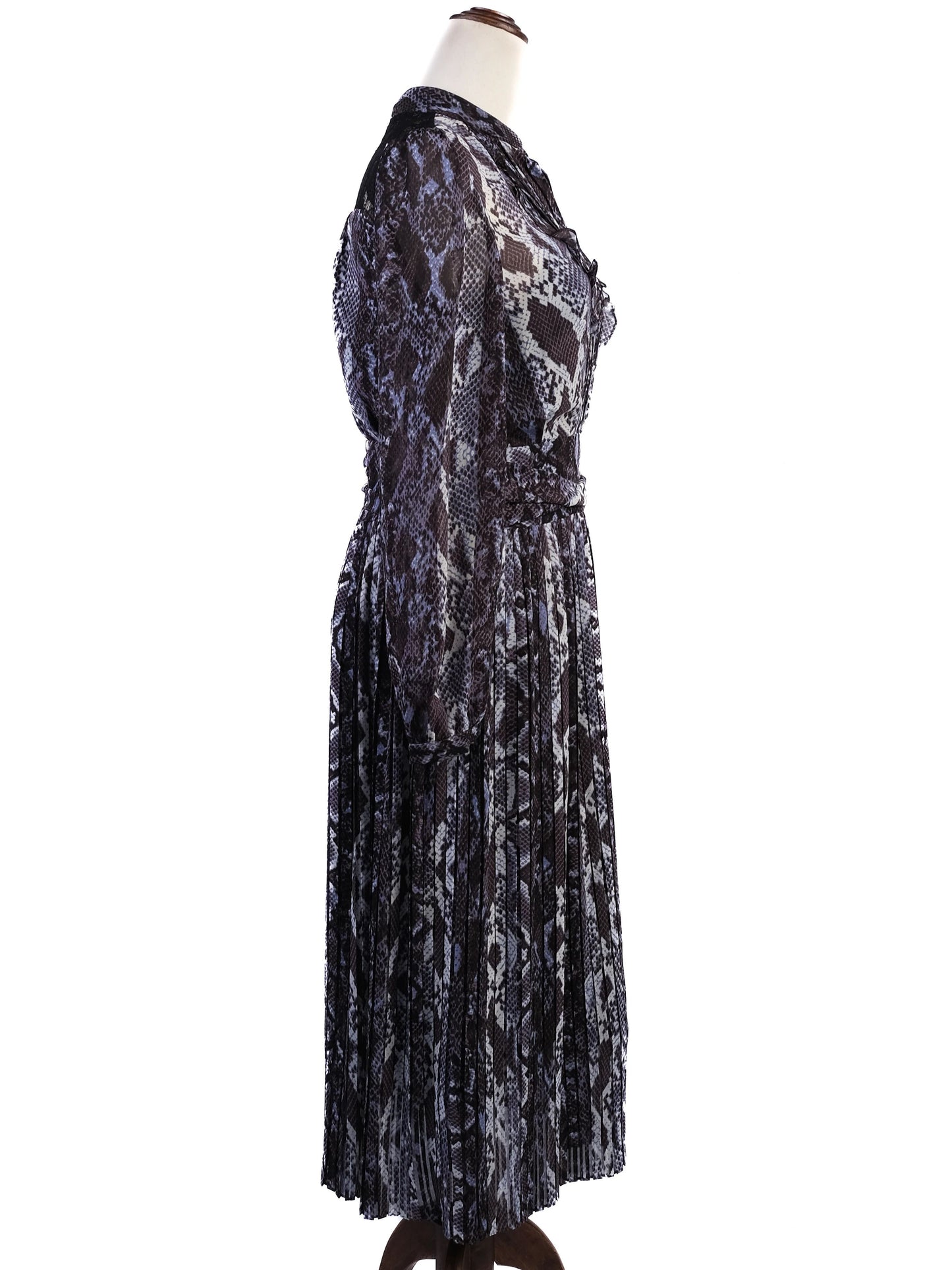 excellent karen millen purple snake print dress size n/a