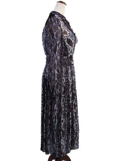 Excellent Karen Millen Purple Snake Print Dress Size N/A