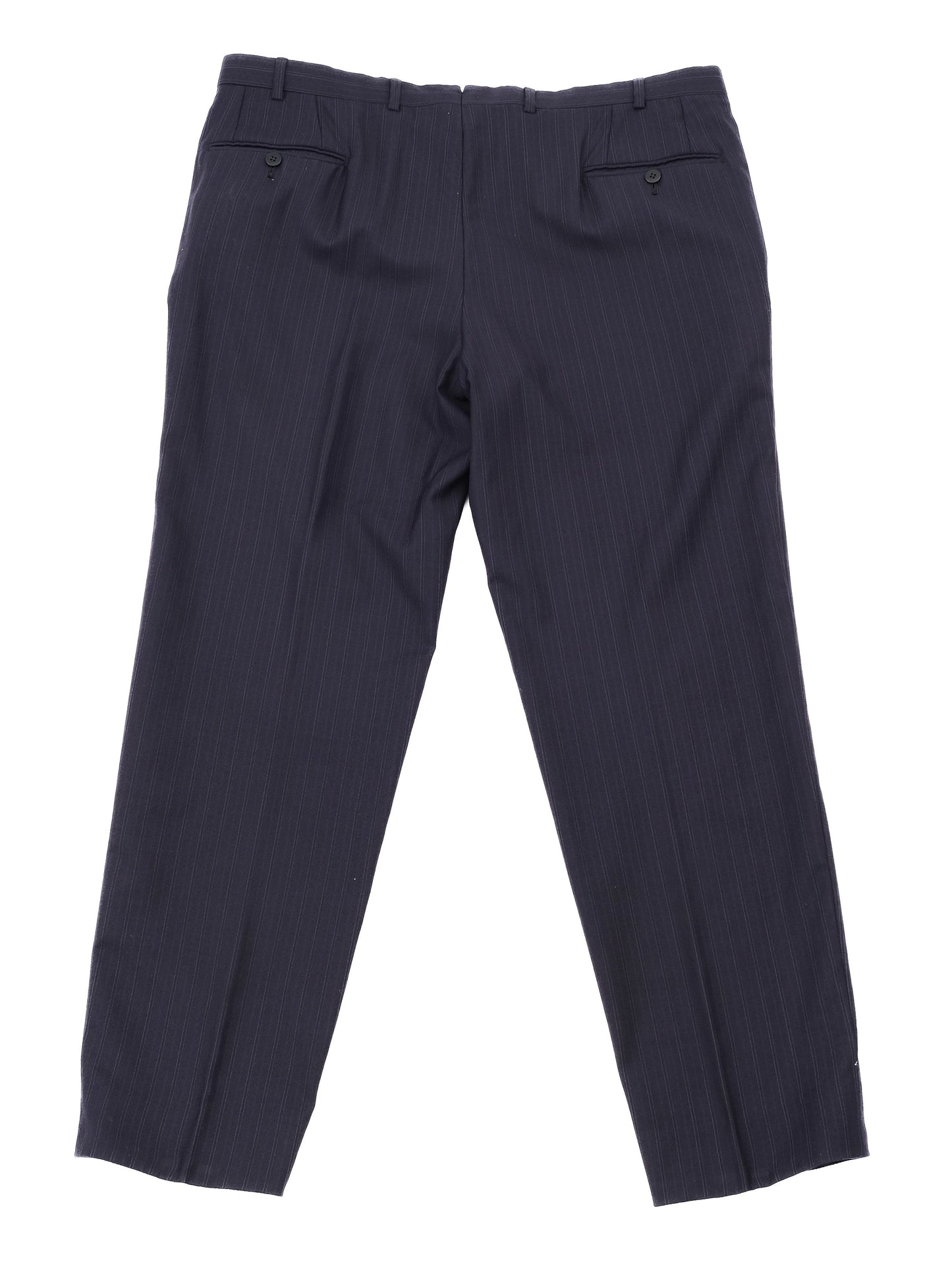 brioni excellent blue cupro suit jacket size xl dark pinstripe