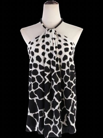 roberto cavalli excellent condition silk animal print halter top size s