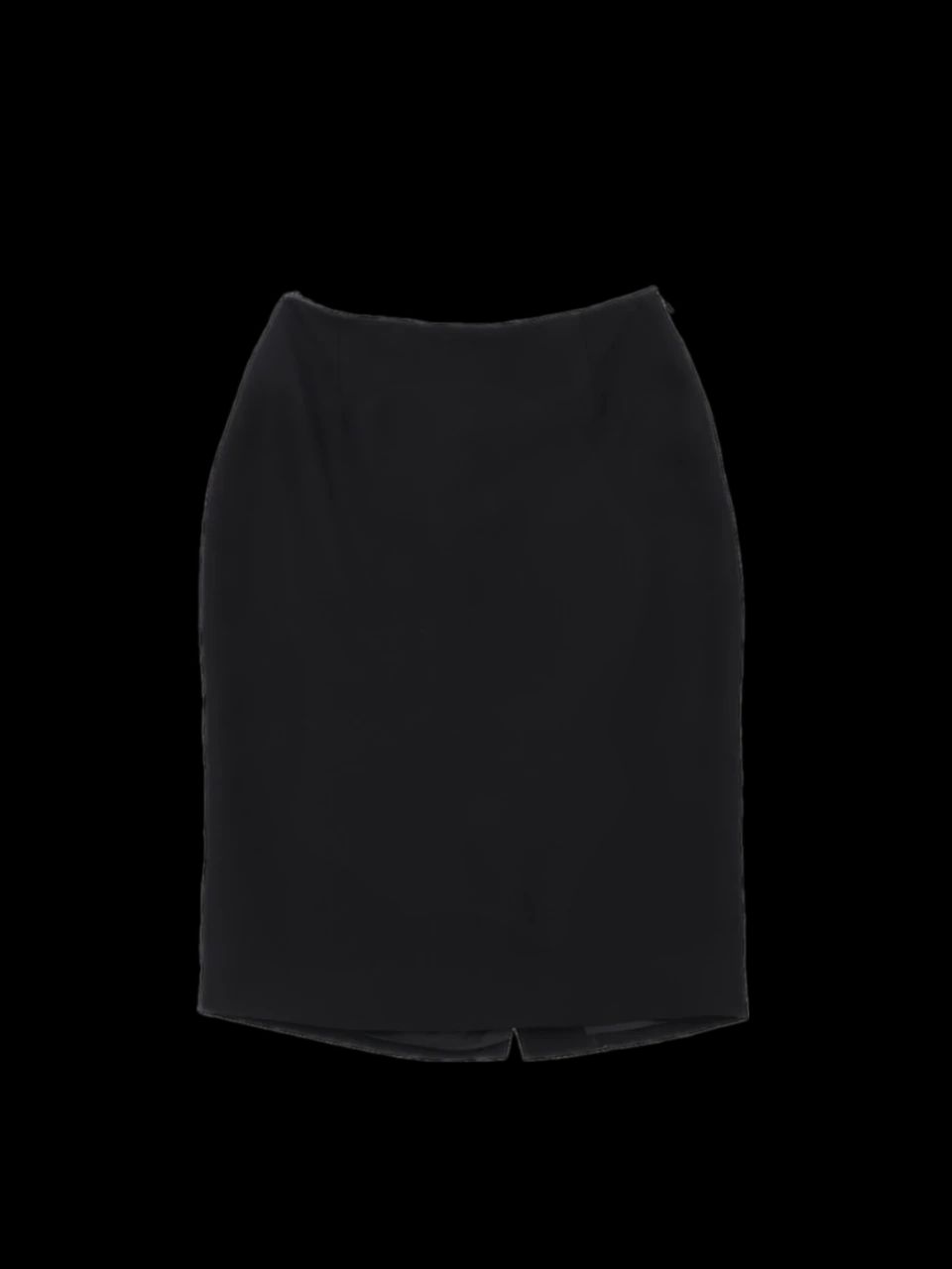 excellent prada black viscose skirt size m - women's luxury wear