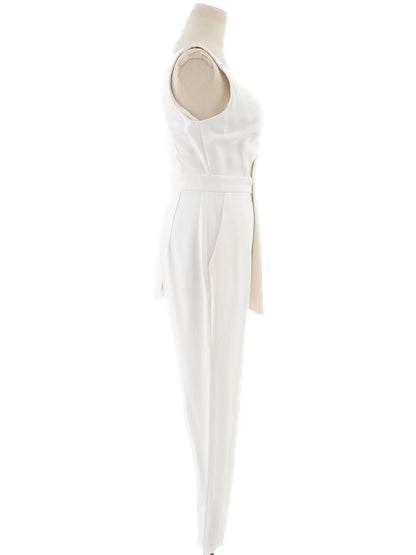 NEW Elisabetta Franchi White Asymmetrical Jumpsuit Size L