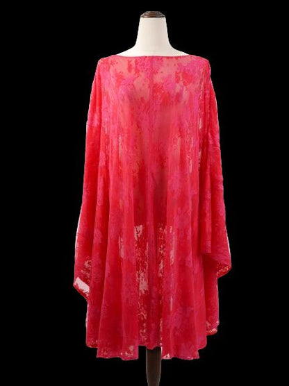 NEW Gianluca Capannolo Pink Silk Dress Size XL Floral Lace Design