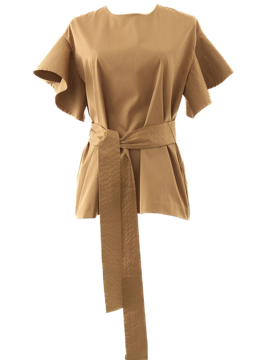 Chloe Women's Orange Viscose Blouse Size M Excellent Condition