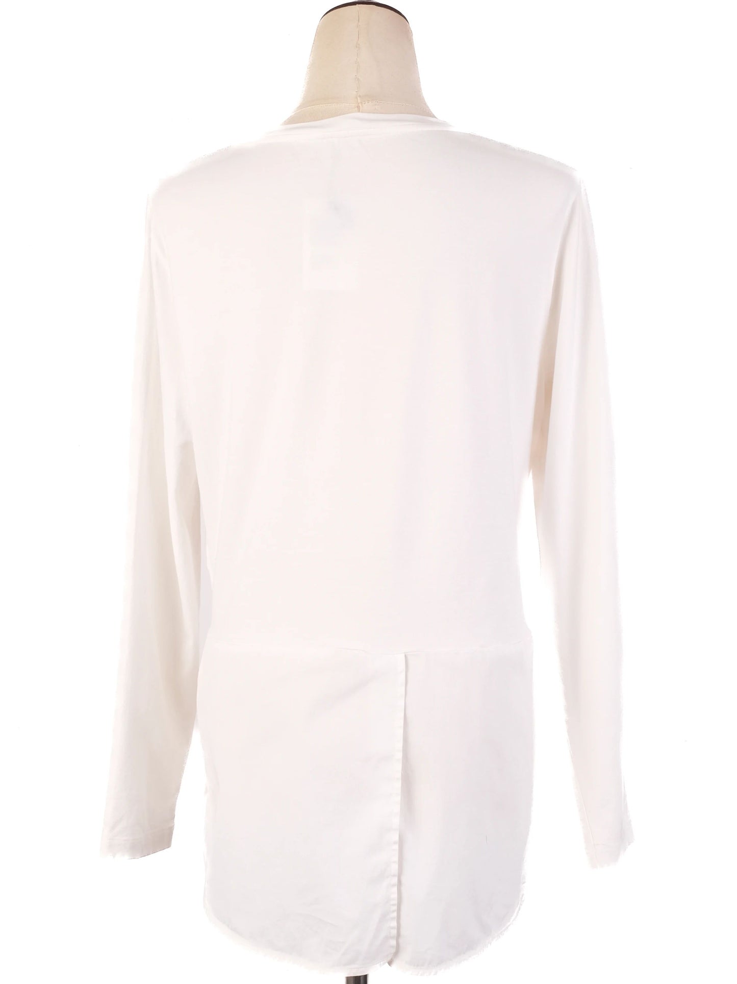 excellent peserico women's white nylon long sleeve top size l