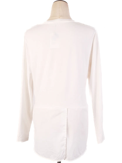 Excellent Peserico Women's White Nylon Long Sleeve Top Size L