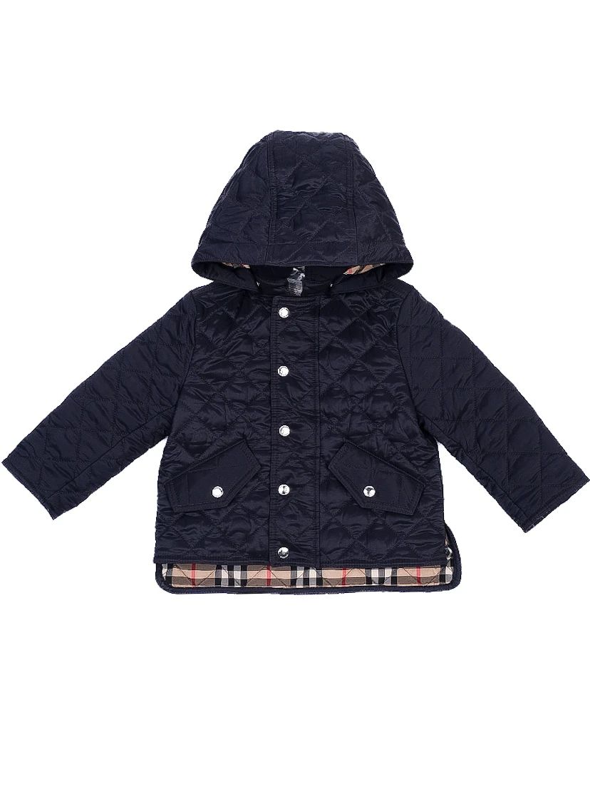 new burberry quilted jacket blue nylon size 1 for kids