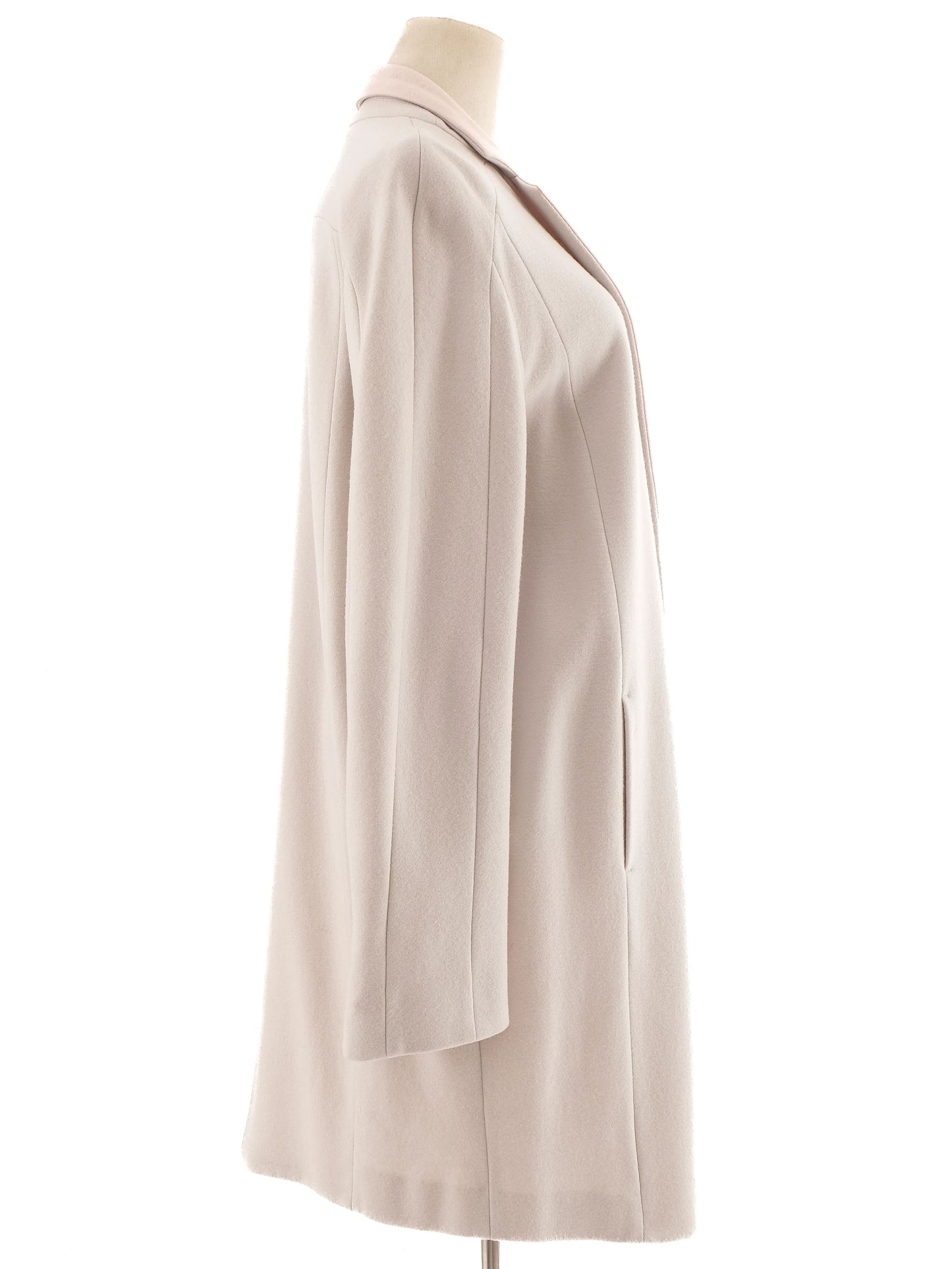 new marccain gray wool coat women size l elegant design