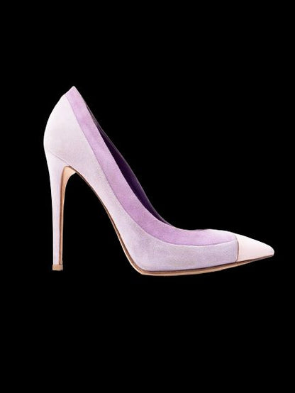 Average Lesilla Pink Suede High-Heeled Pumps Size 36