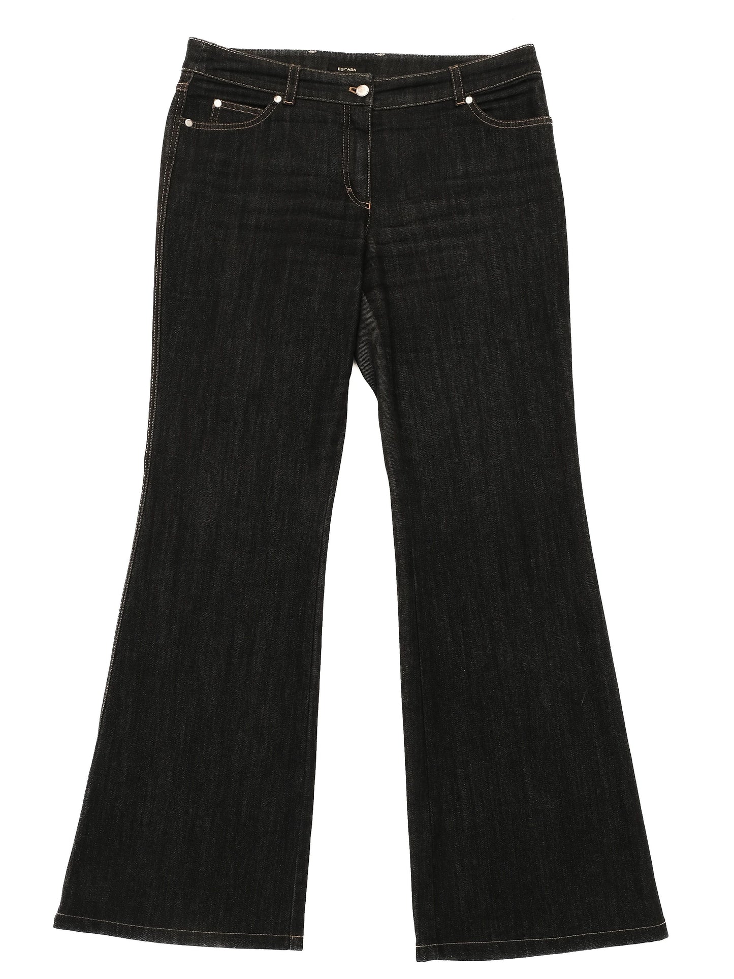 excellent escada black flare jeans size m women's denim