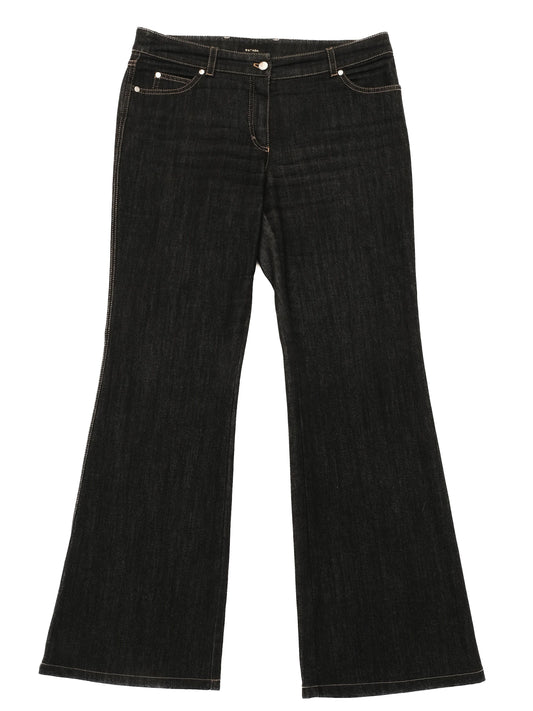Excellent Escada Black Flare Jeans Size M Women's Denim