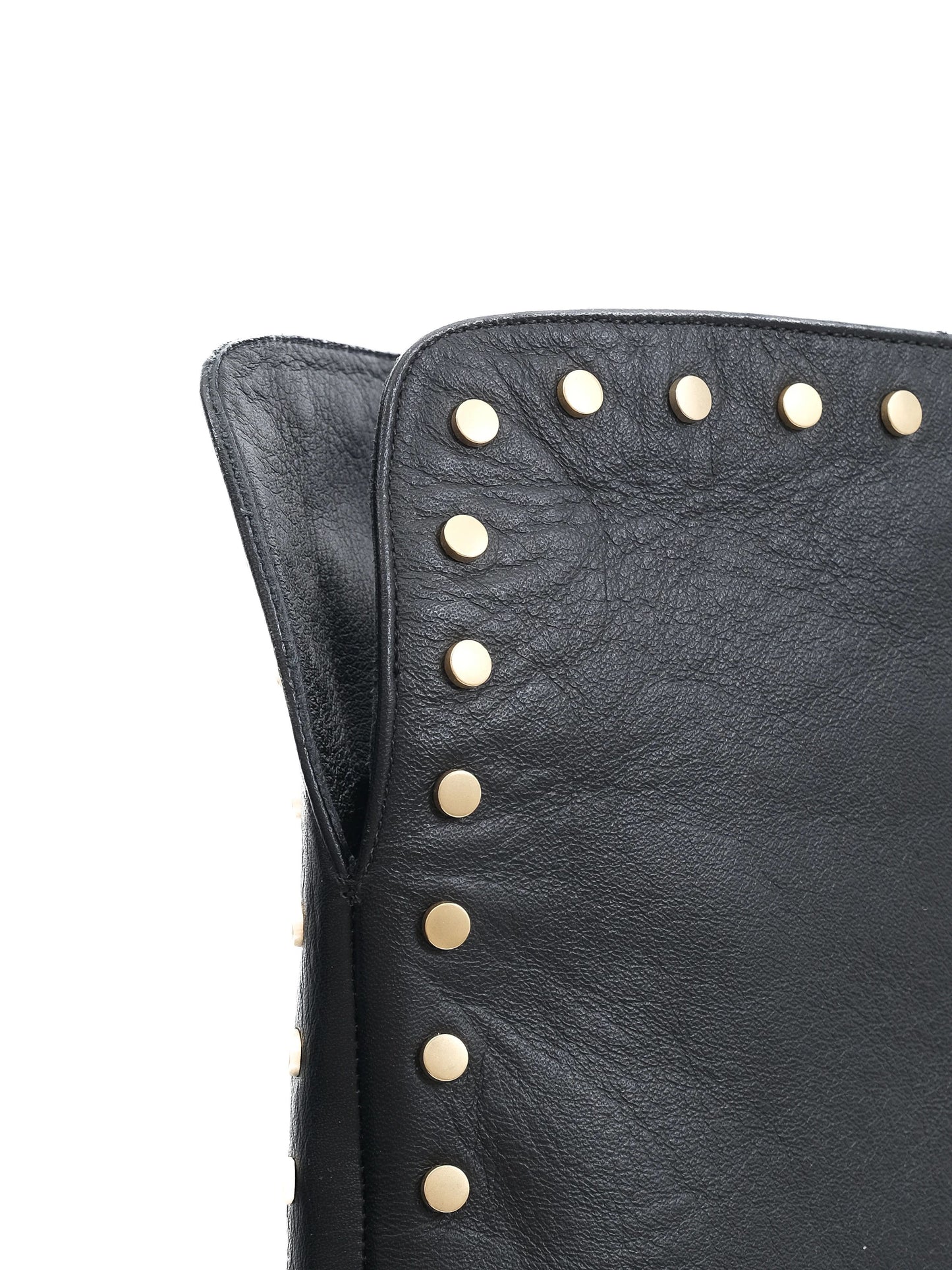 excellent jimmy choo black leather knee-high boots size 37
