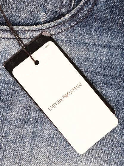 NEW Emporio Armani Women's Blue Distressed Jeans Size Unknown