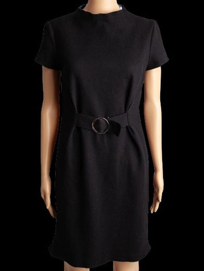 Good Emilio Pucci Black Cashmere Dress Size L with Belt