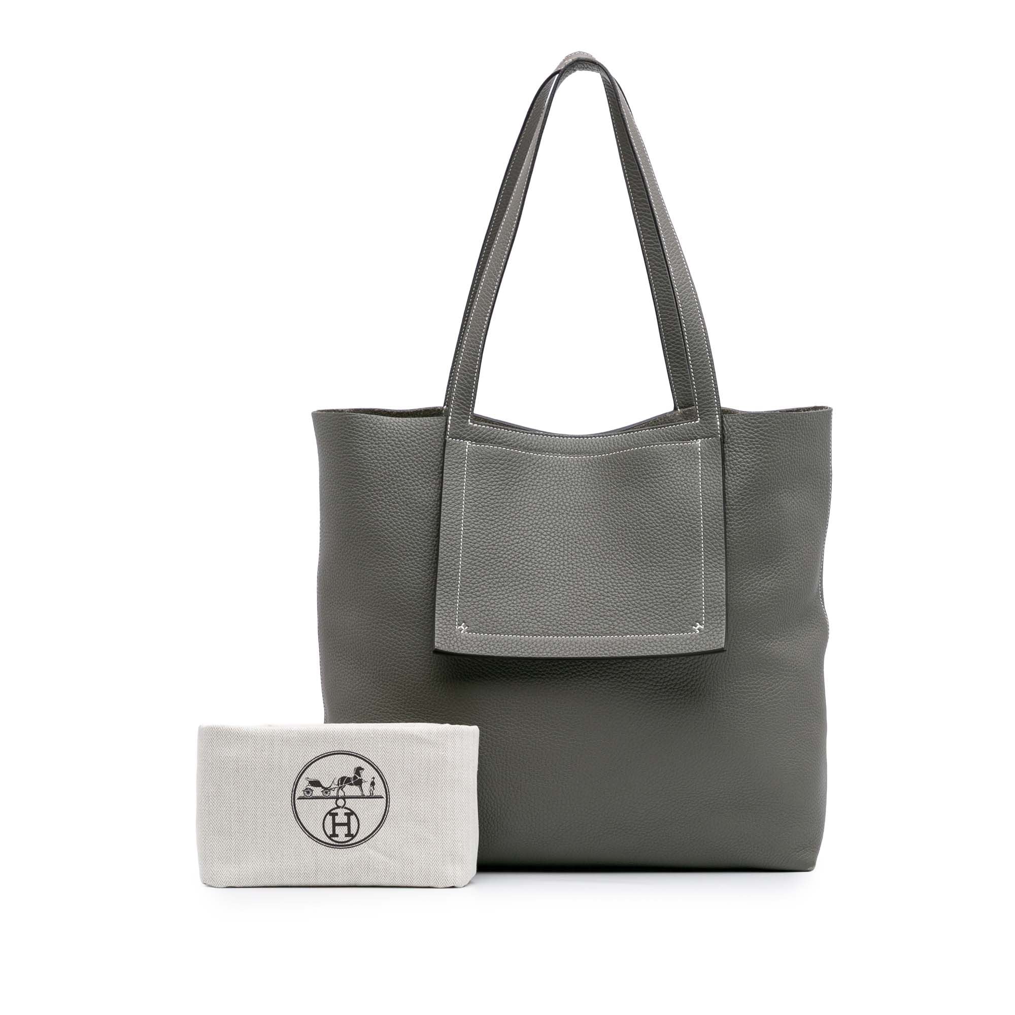 Herm�s Taurillon Clemence Cabasellier 46 Gray