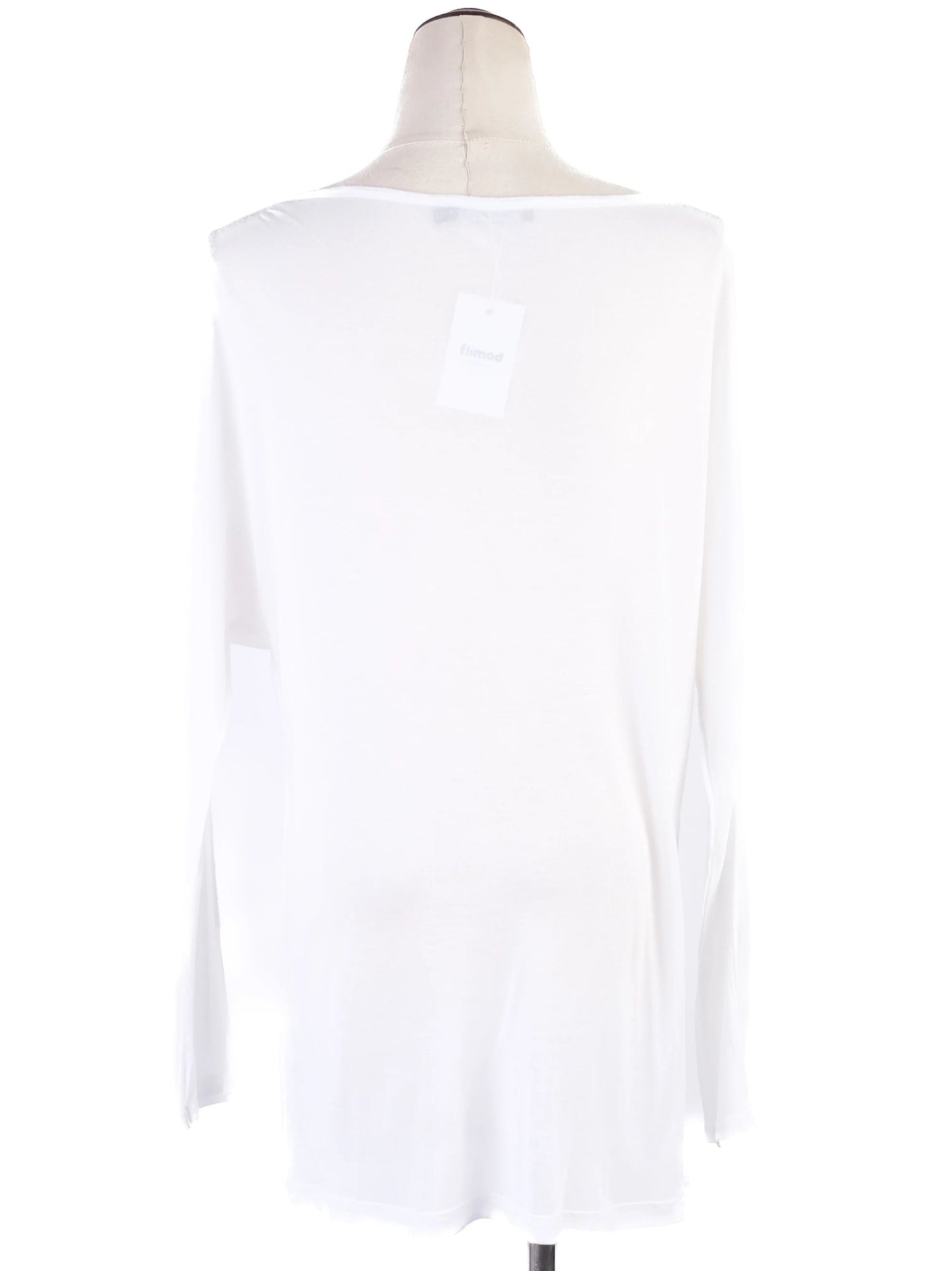 new dolce gabbana white modal off-shoulder blouse size l