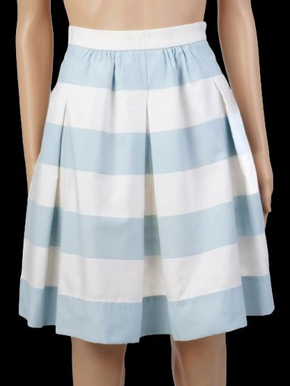 Excellent Moschino Blue Cotton Pleated Skirt Size XS