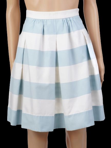 Excellent Moschino Blue Cotton Pleated Skirt Size XS