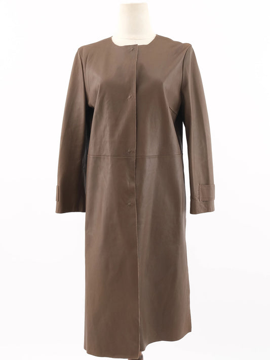 Excellent Weekend MaxMara Orange Polyester Women's Coat Size L