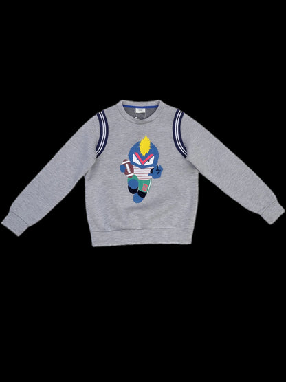 Excellent Fendi Gray Kids Sweatshirt Size 12 Cartoon Design