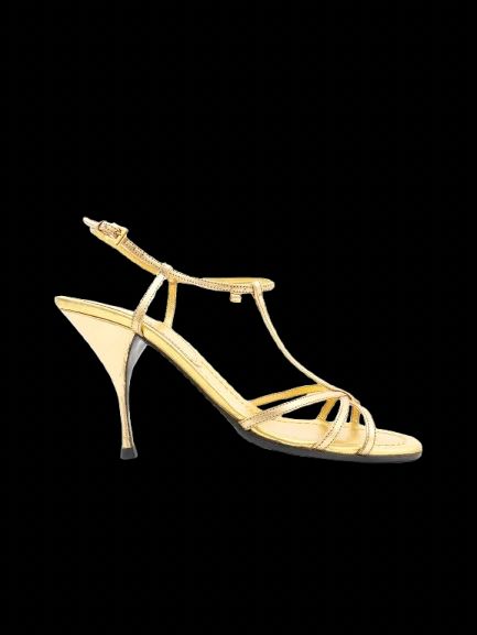 excellent prada yellow leather high-heeled sandals size 39