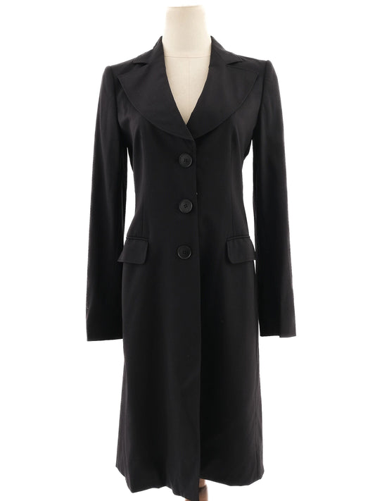Excellent Emporio Armani Black Wool WomenÕs Coat Size S