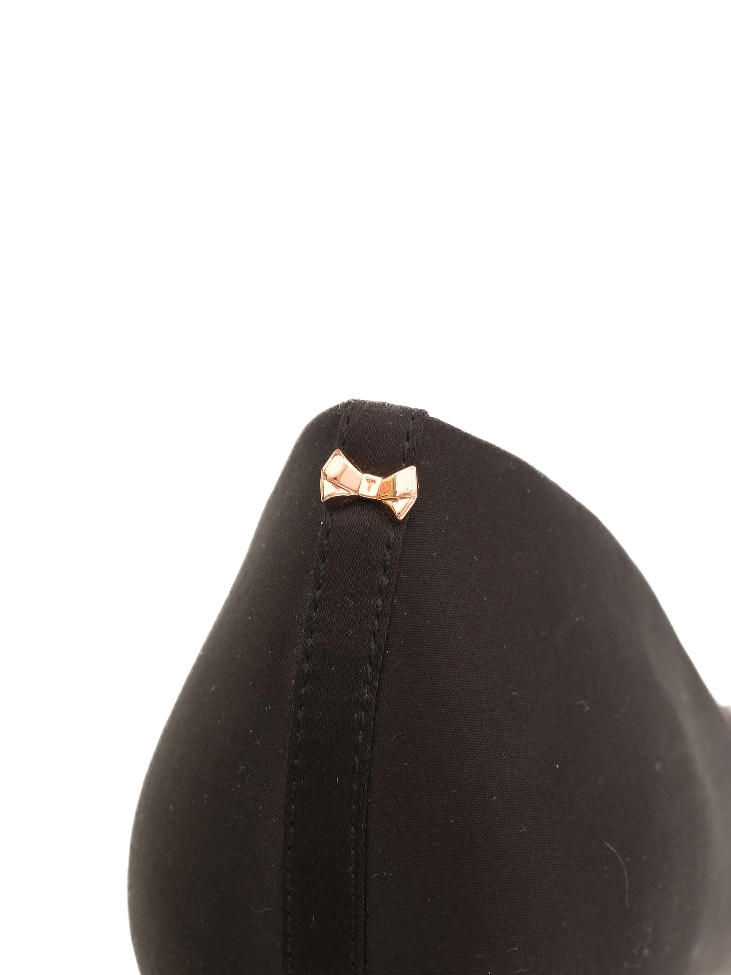 ted baker women's black high-heeled shoes size 38 with bow detail