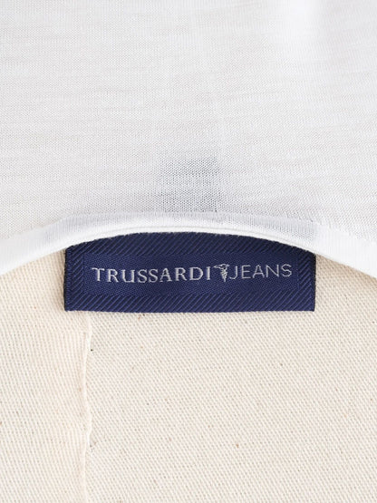 Trussardi White Lyocell Sleeveless Top Size L Excellent Condition
