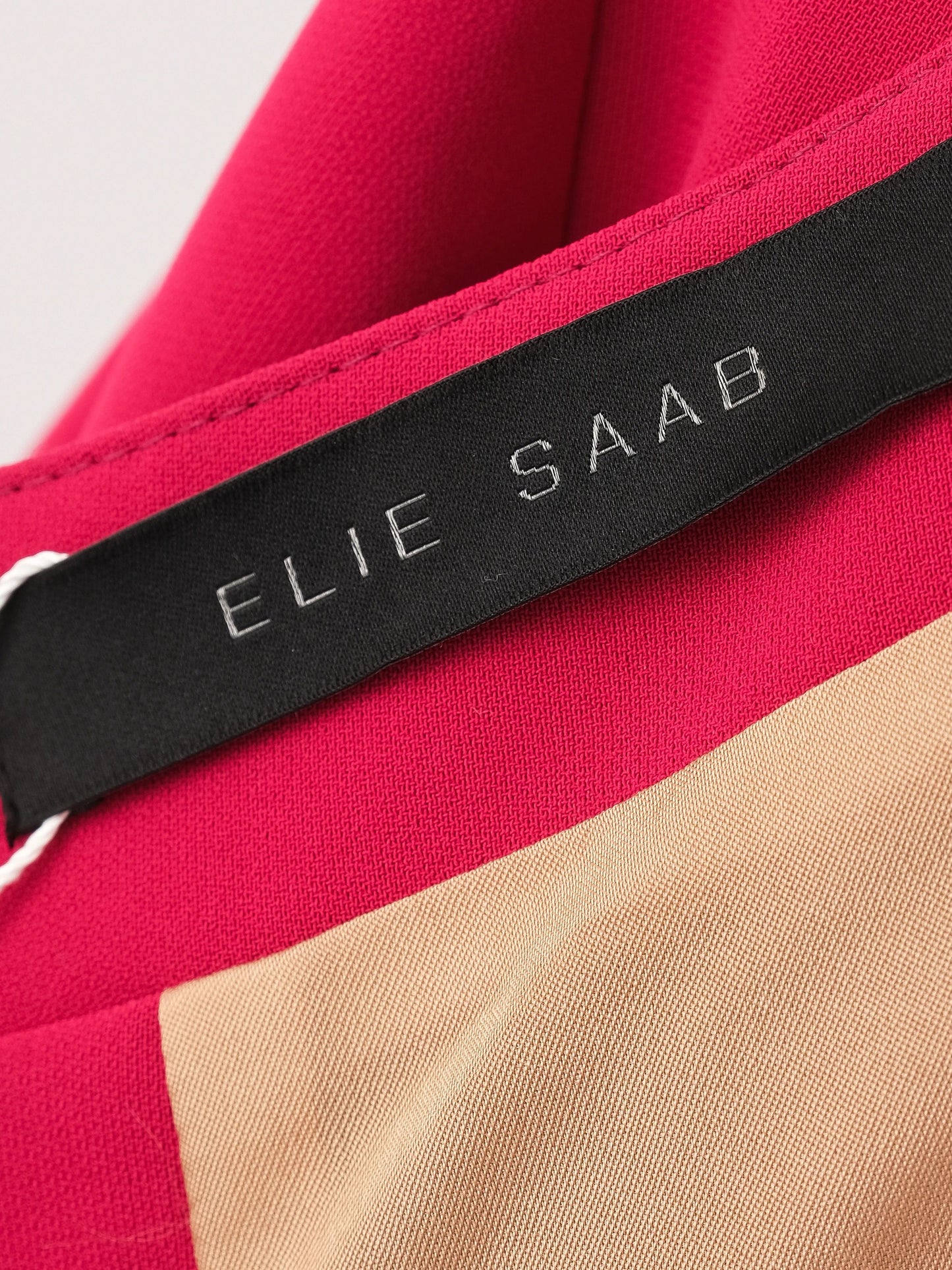 elie saab pink long-sleeved dress size l - excellent condition