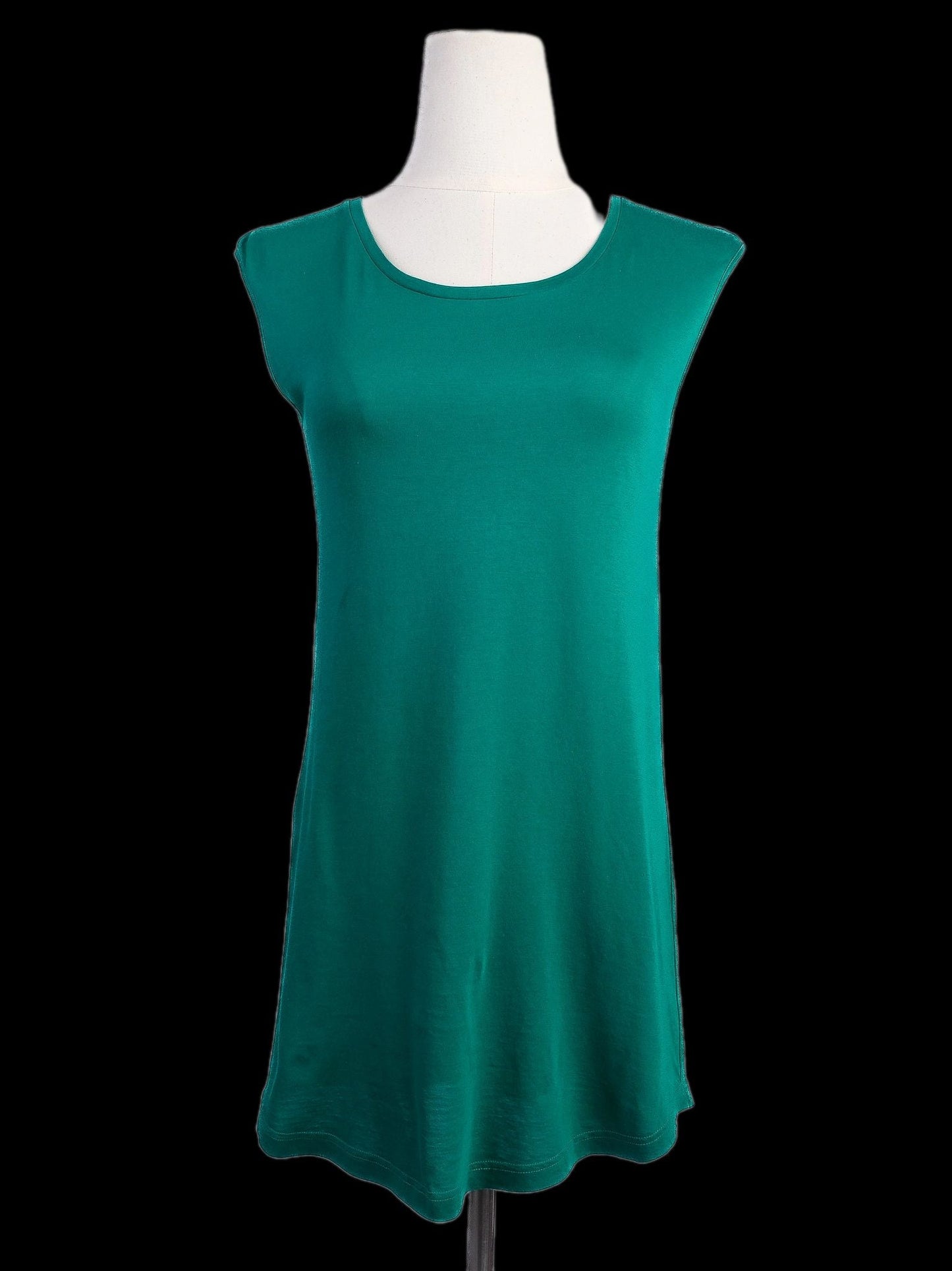 excellent dolce gabbana green cotton sleeveless dress xxs