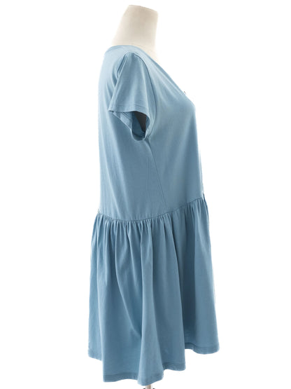 Excellent Elisabetta Franchi Blue Cotton Dress Size S