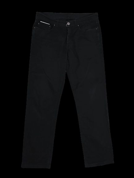 excellent trussardi black cotton jeans for women