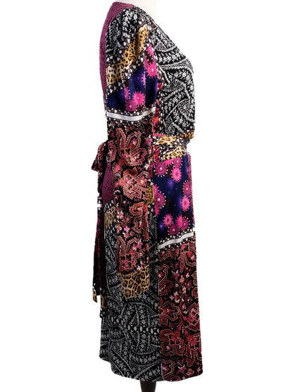 Excellent Class Roberto Cavalli Silk Floral Leopard Print Dress