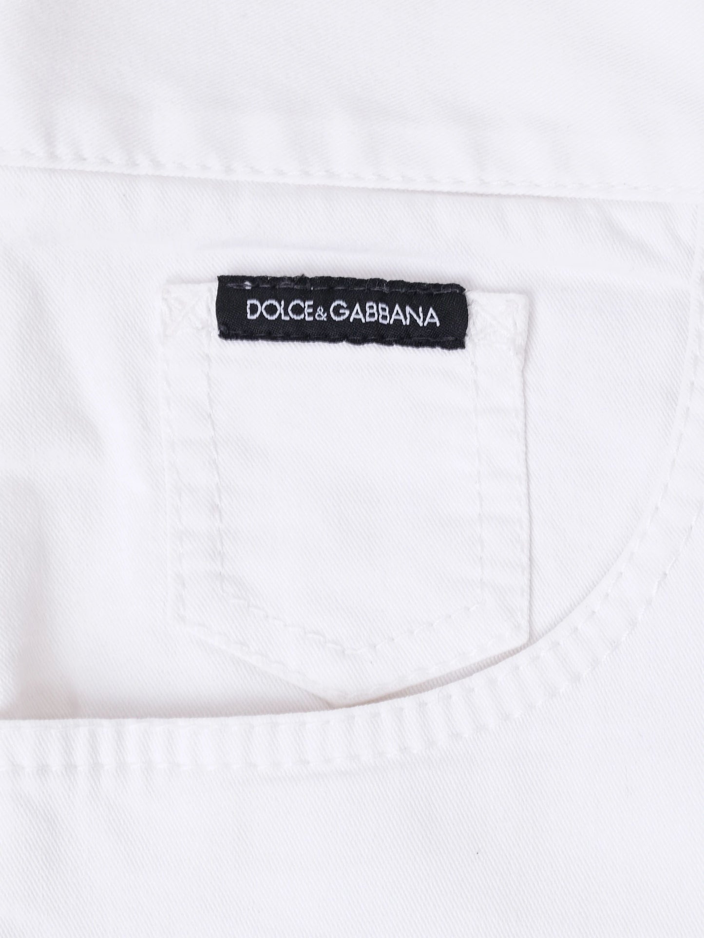 excellent dolce gabbana white cotton women's pants size l