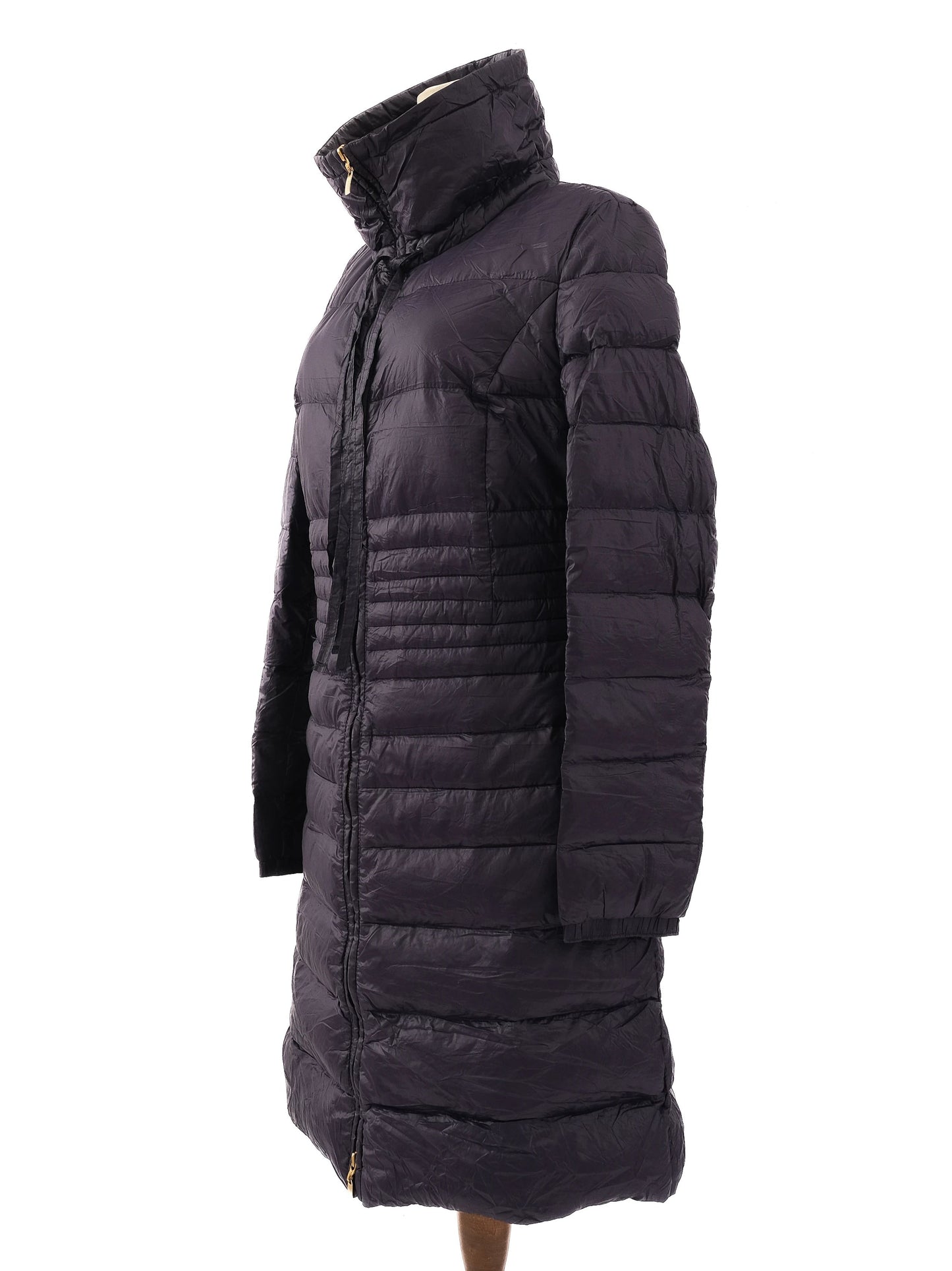 excellent escada blue nylon winter coat size m