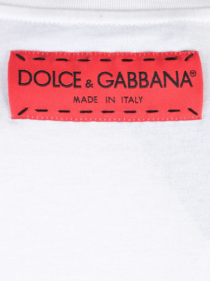 Excellent Dolce Gabbana White T-Shirt D&G LOVE IS LOVE Size M