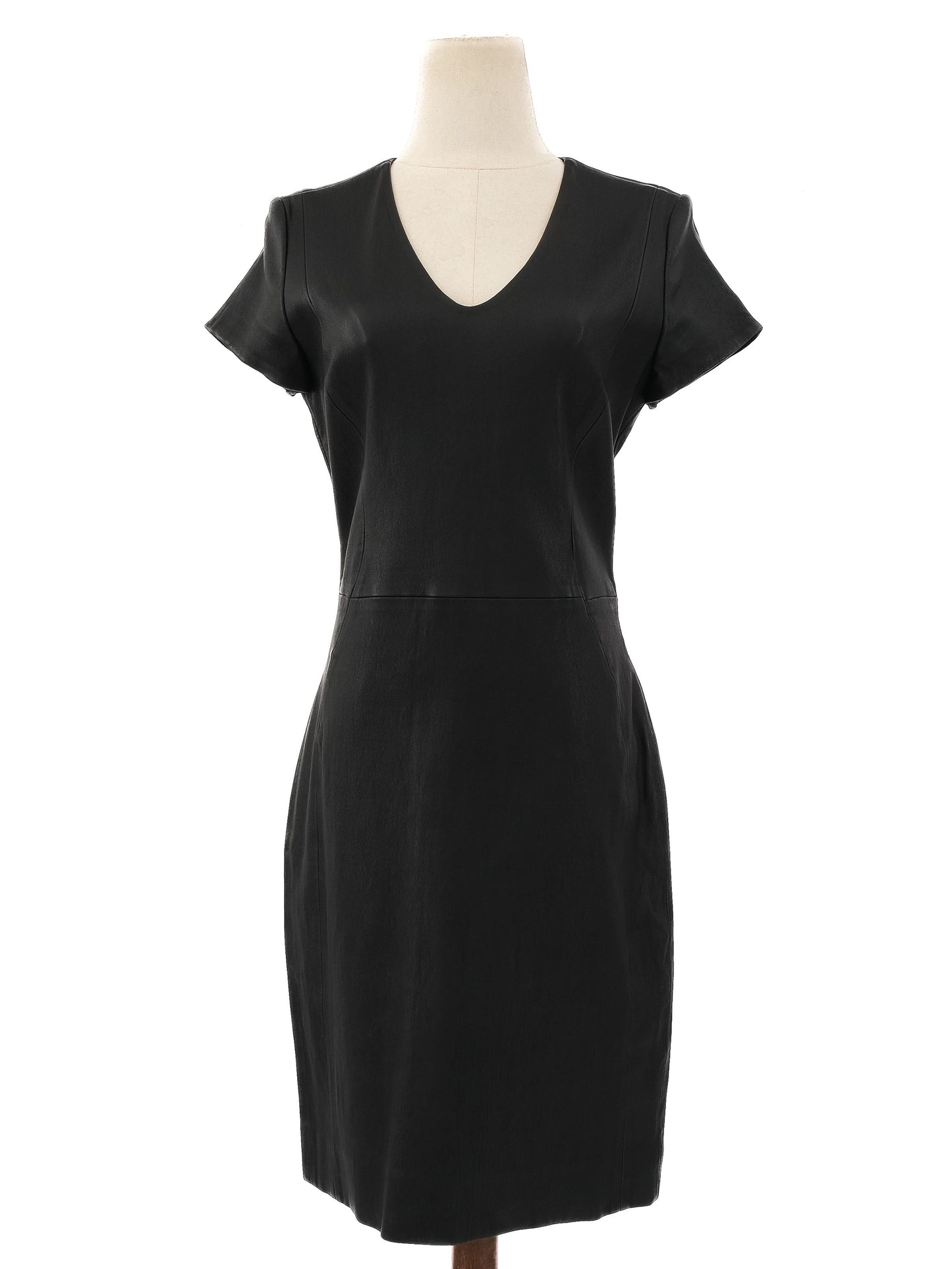 perfect diane von furstenberg gray leather dress size l