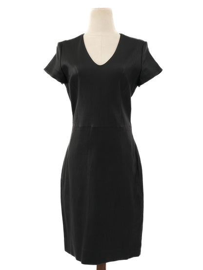 Perfect Diane von Furstenberg Gray Leather Dress Size L