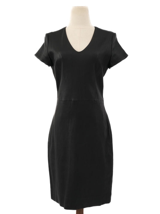 Perfect Diane von Furstenberg Gray Leather Dress Size L