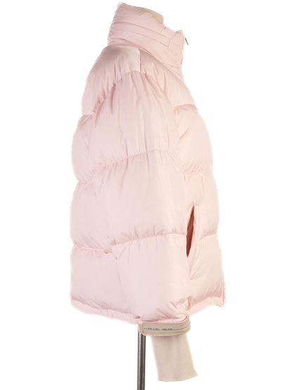 Perfect Prada Pink Nylon Puffer Jacket Size XS for Women