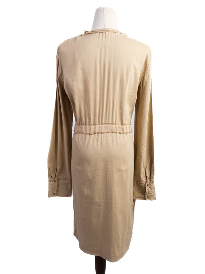 Elie Tahari White Viscose Dress XS with Zipper Pockets