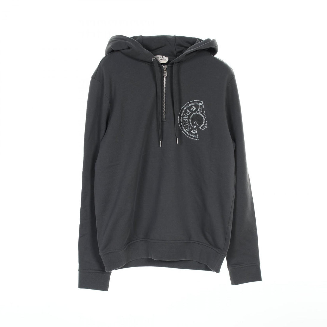 Hermes Crude Cell Hoodie Gray Cotton