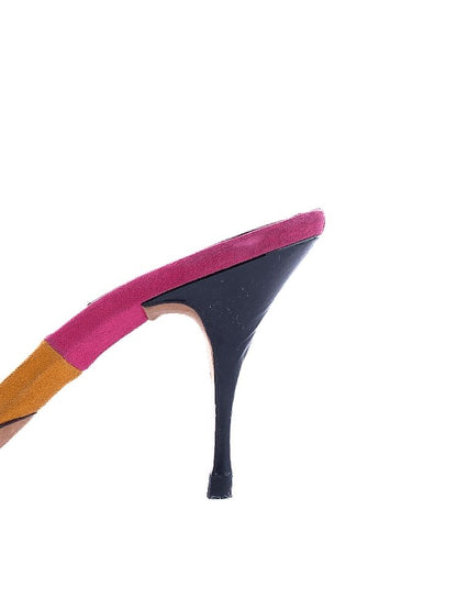 Average Condition Brian Atwood Black Leather High-Heeled Sandals Size 38