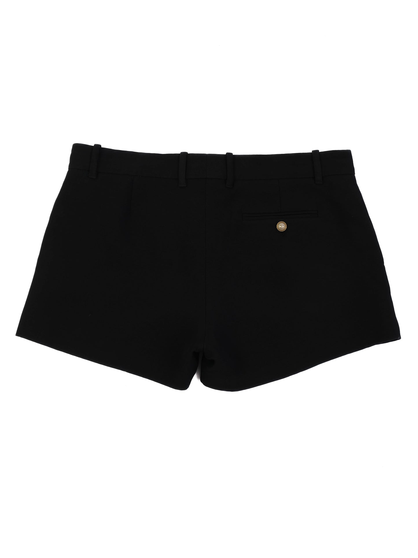 excellent gucci black wool shorts for women made in italy