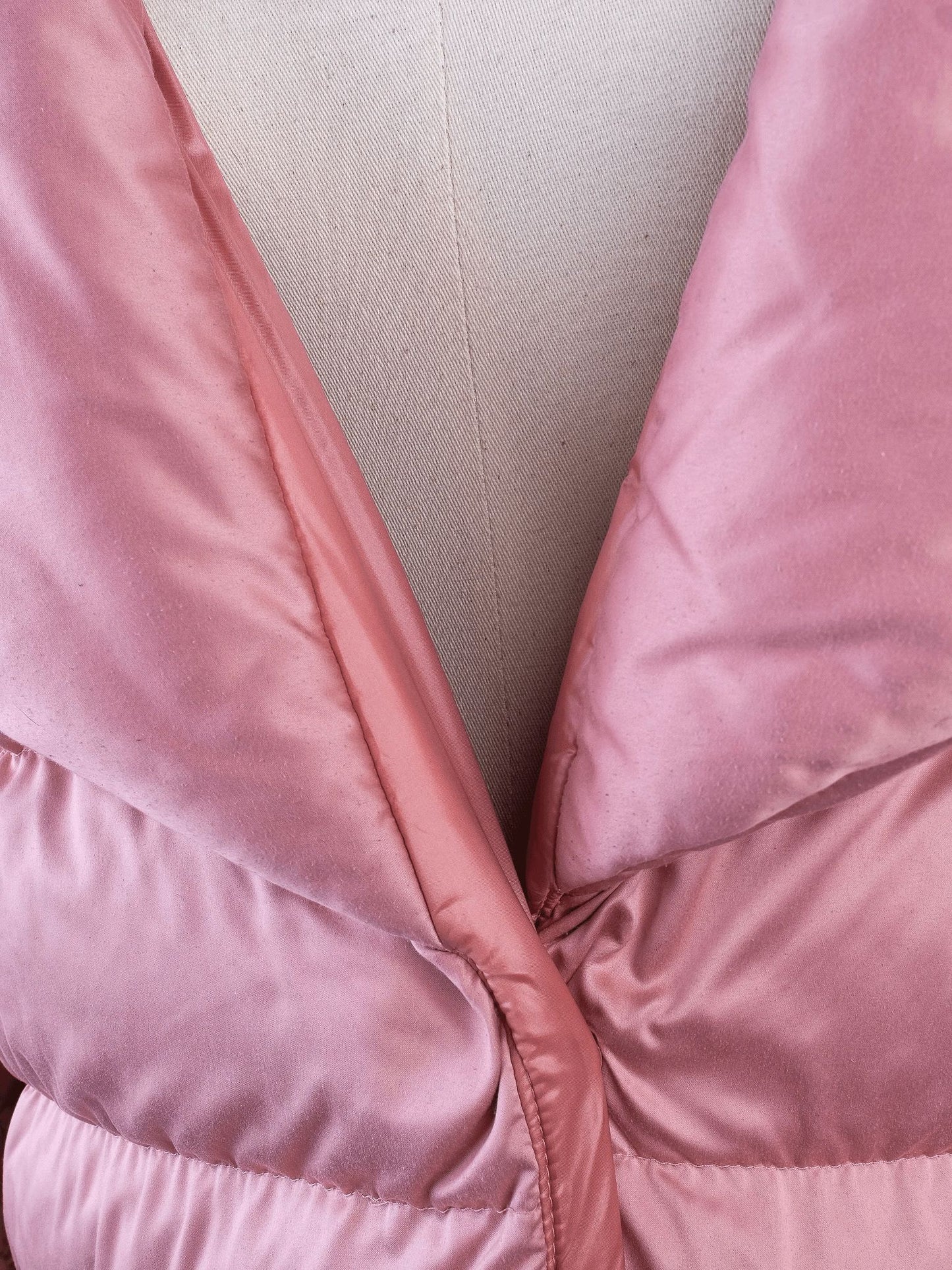 average herno pink quilted puffer coat size m women's