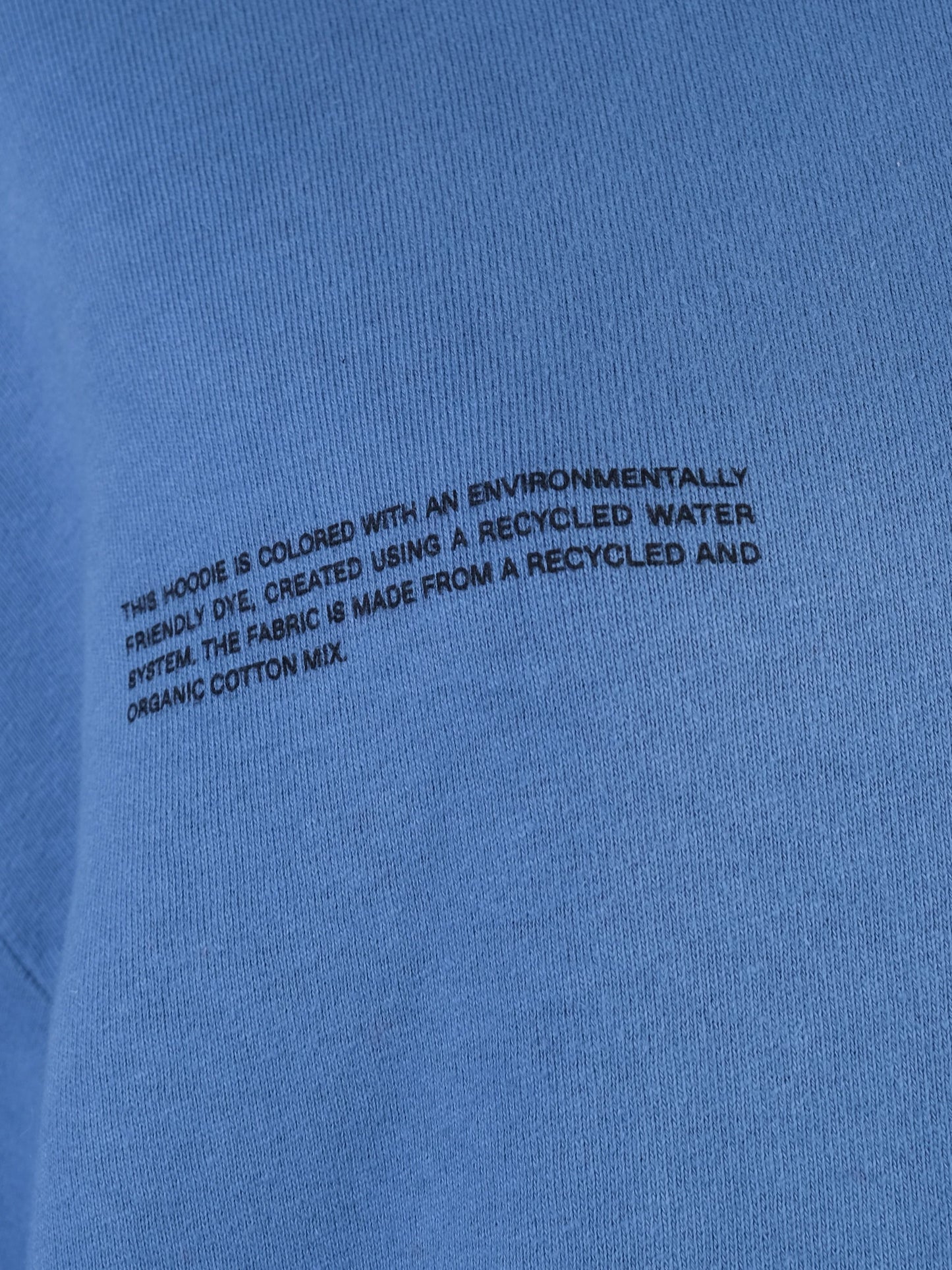 good pangaia blue cotton hoodie with front pocket size s