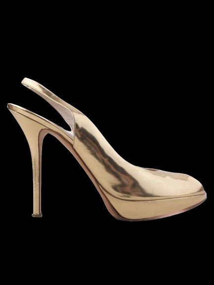 average condition dior yellow leather high-heeled slingback size 39