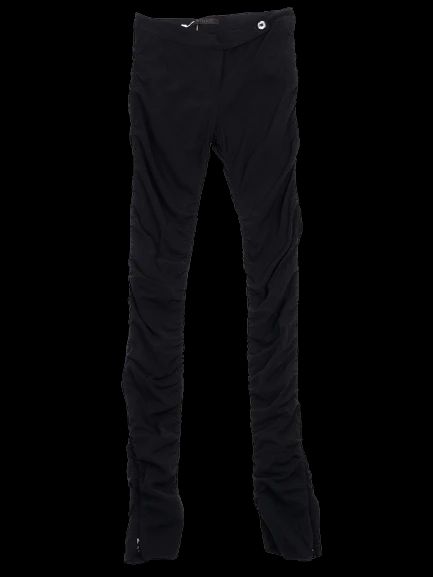 excellent pinko black ruched pants size xs polyester women's