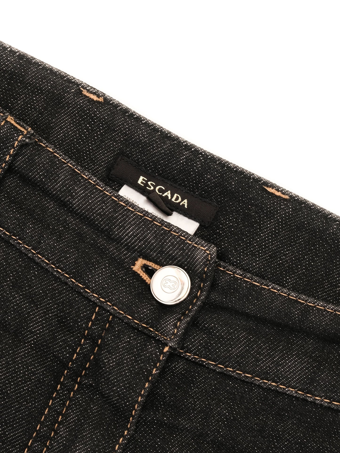 excellent escada black flare jeans size m women's denim